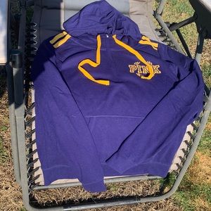 pink by Victoria’s Secret  half zip campus collection hoodie size large